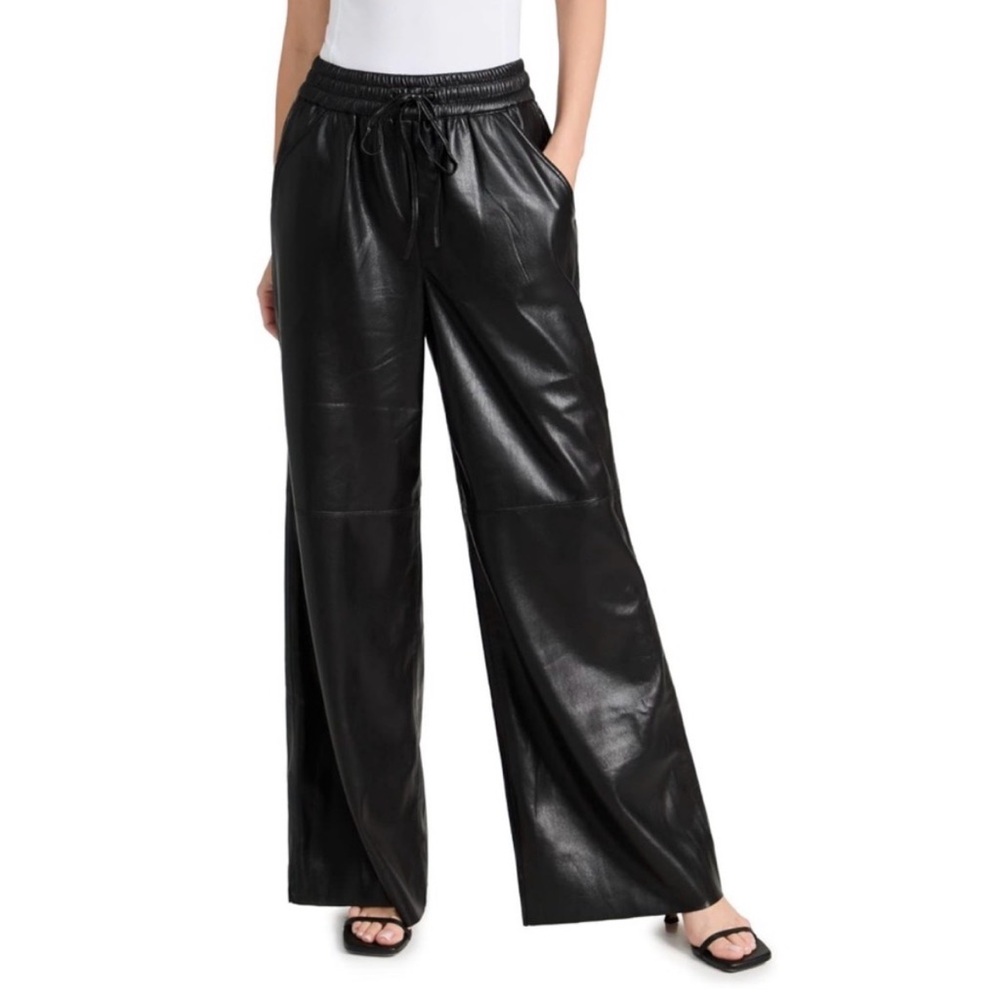 GAP Shiny Black Wide-Leg Pants